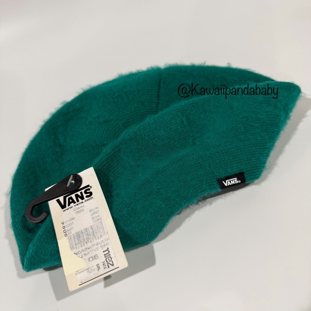 New with Tag Vans Teal Blue/ Green Fuzzy Hipster Twee Beanie Hat